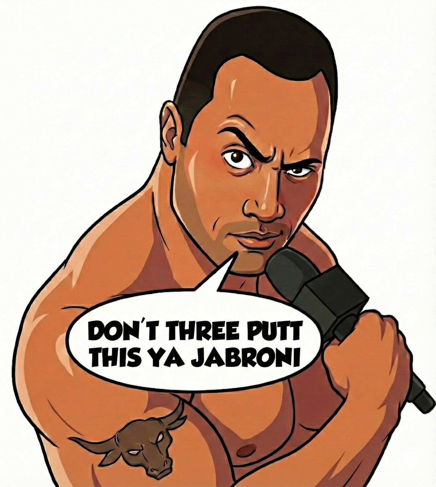 Don’t Three Putt Jabroni-The Rock Ball Marker