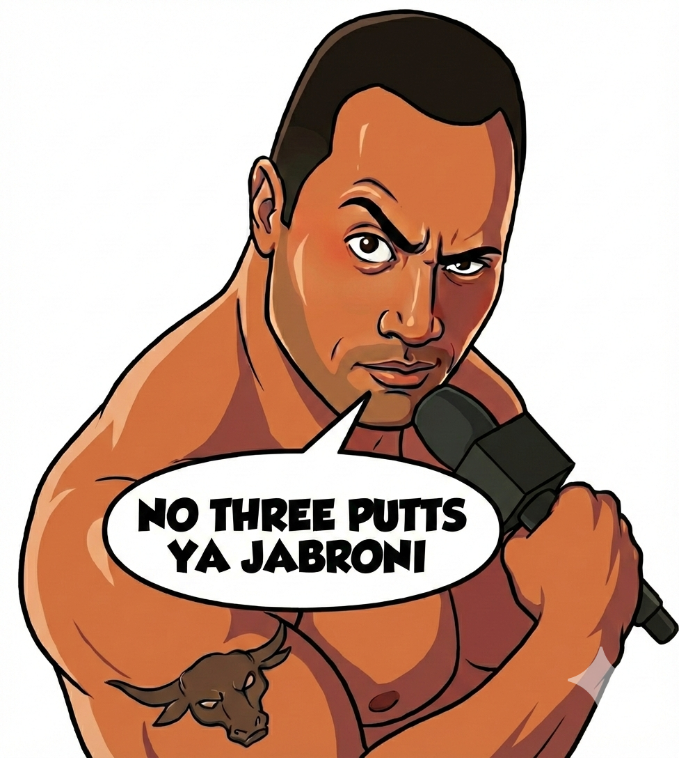 No Three Putts Ya Jabroni-The Rock Ball Marker
